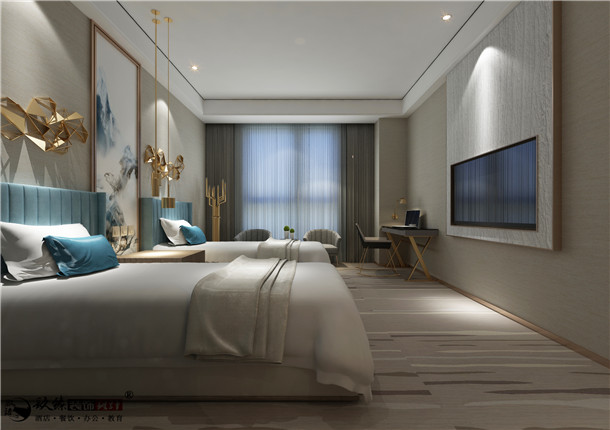 平罗现代酒店装修设计方案|增加现代艺术质感的升华