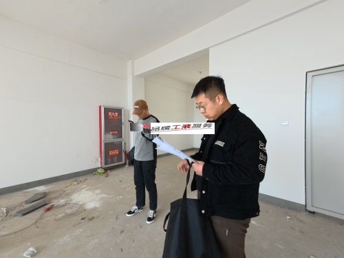 平罗装修公司推荐|平罗某社区餐厅设计装修现场量尺
